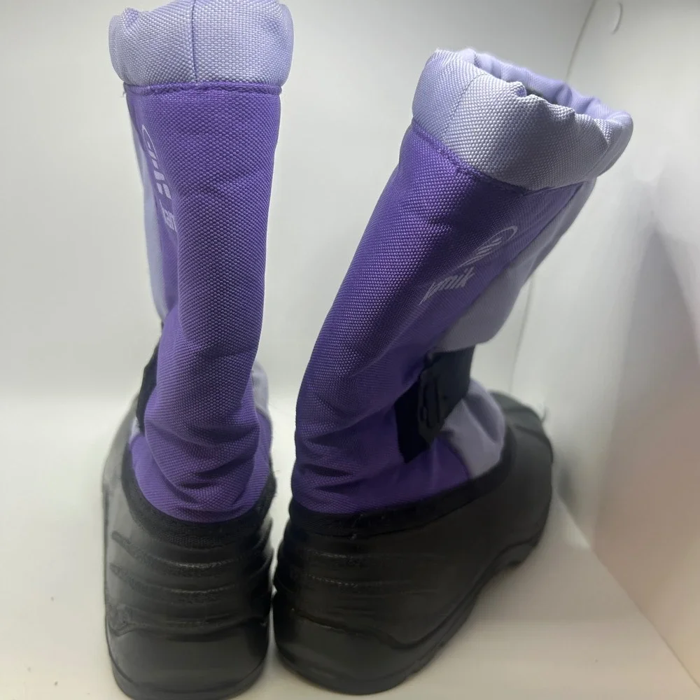Kamik Kids Purple Waterproof Insulated Snow Boots Size 2 Adjustable Strap